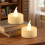 Conjunto de 2 velas LED realistas sem chama com difusor integrado. 1