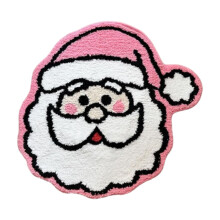 Alfombrilla de baño con forma de muñeco de nieve navideño, 40x60cm, antideslizante, de poliéster.