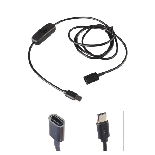 Καλώδιο επέκτασης φόρτισης USB τύπου C από αρσενικό σε θηλυκό 3A5V με διακόπτες για 1