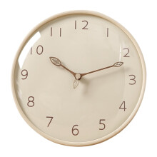 Solid Wood Wall Clock – Light Wood Tone, Silent, 10/12/14