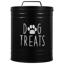 Recipiente metálico hermético para almacenar comida para perros