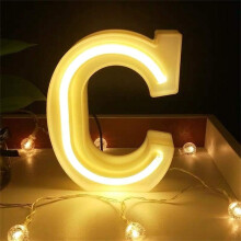 LED Neon Letter Lights, Light Up LED Letters Lights Light Up Marquee Letters Lights Letters Neon Signs Battery USB Warm