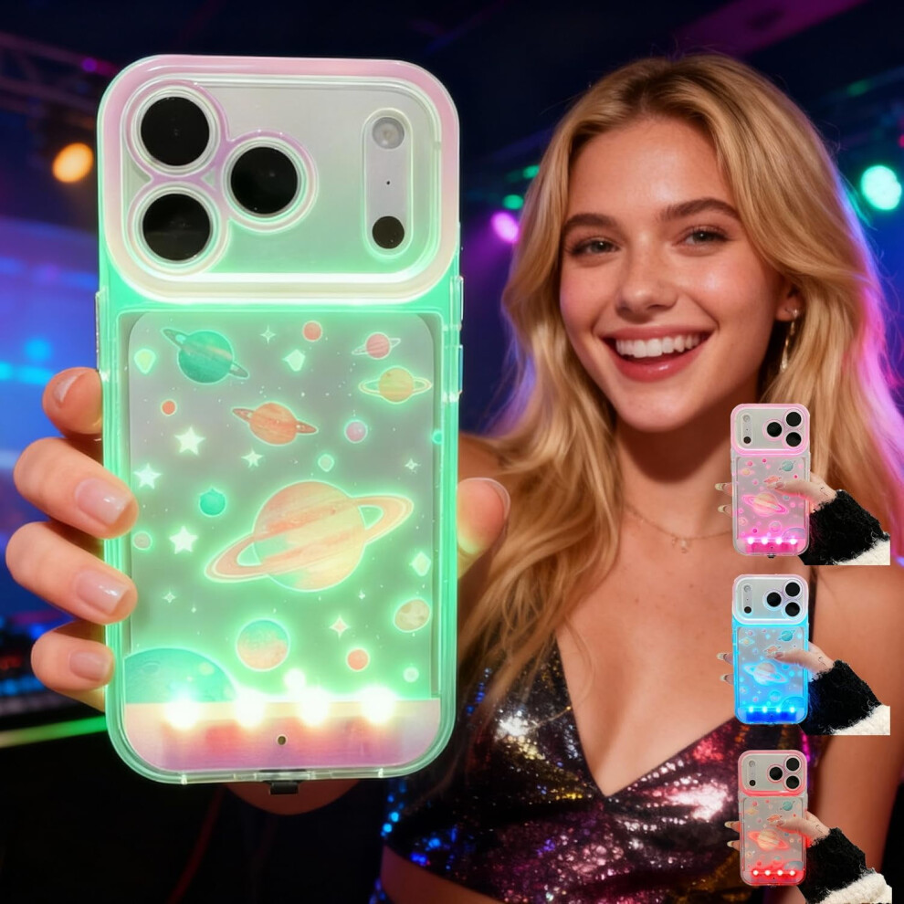 Led Bowknot Phone Case With Built-In Compatible With Iphone Xâ17, Flashy Protective Cover For Parties & Daily Use Light 9448483136747