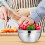 Stainless Steel Baking Bowls, Large Capacity, Non-Slip, Stackable, Multi-Functional for Kitchen 4Pcs 3