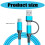 Καλώδιο γρήγορης φόρτισης USB C 60W για τηλέφωνα, καλώδιο φόρτισης με πλεγμένο 3