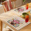 Polyester bordbrikker 33 x 43 cm, sett med 6 4