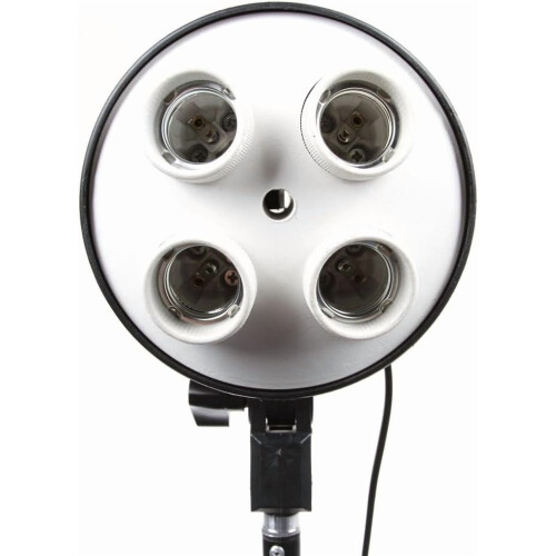 Štúdiová lampa so 4 objímkami E27 s dvojitými spínačmi