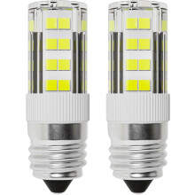 2 Pack E17 LED Bulb Dimmable, 7W Microwave Over Stove Bulb, 110V Incandescent Equivalent, Daylight White
