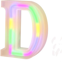 LED Neon Letter Lights, Light Up LED Letters Lights Light Up Marquee Letters Lights Letters Neon Signs Battery USB Multicolor