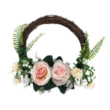 Coroană de flori artificiale uscate din ratan, decor de perete, 1 bucată