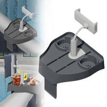 Hot Tub Tray Table with Phone Mount & Cup Holder, Adjustable Nonslip Spa Caddy for Inflatable Pools/Spas – Compatible with Hot Tubs