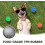 Conjunto de 6 bolas de brinquedo para cães de 8,9 cm (3,5") com apito – Flutuantes, duráveis, interativas e com função de triturar, 3