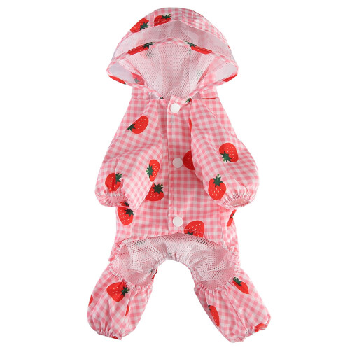 Impermeable rosa para perro con capucha, talla XS 1