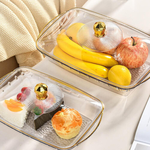 Clear candy storage dish with lid 2