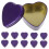 10Pcs Heart Candy Box Tinplate Wedding Container Purple Durable Storage 5