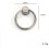 PILYON Drawer Pulls 10 Pack Ring Black Hanging Ring Drawer Ring Single Hole Pull Ring Cabinet Door Handle Large Silver 2