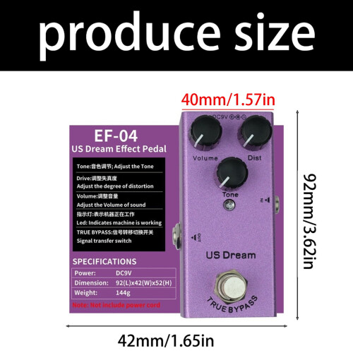 Electric Guitar Effect Pedal 9V 10 Sounds 2