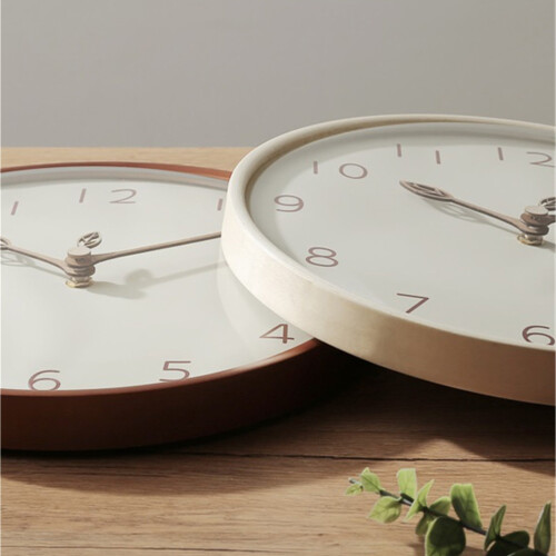 Solid Wood Wall Clock – Light Wood Tone, Silent, 10/12/14 2