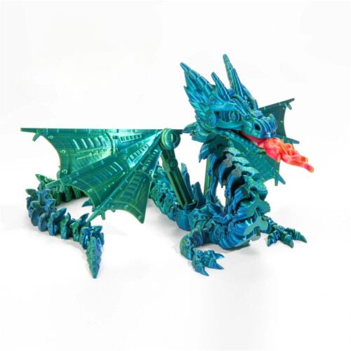 Estatueta de Dragão Chinês Impressa em 3D com Junta Móvel (1 peça) 1