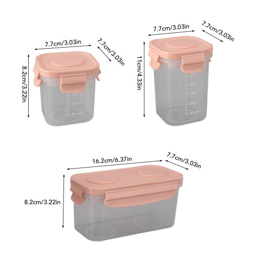 Lot de 3 bocaux pour bébé Roseate 500ml/300ml/200ml 1