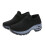 Sorte PU slip-on sneakers til kvinder, 1 par 4
