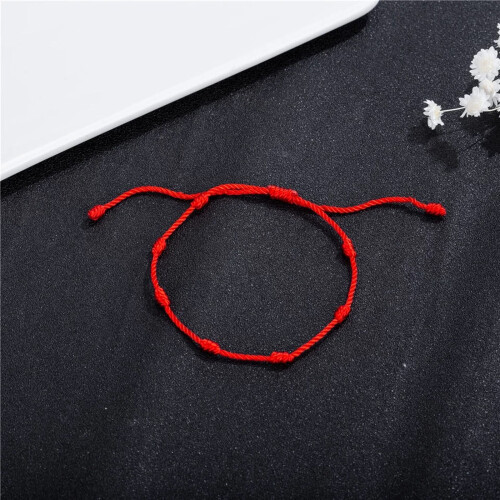 Σετ βραχιολιών με κόκκινη κλωστή - 7Knots Lucky Bracelet για προστασία, αγάπη και θετική 2