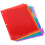 12 pcs Plastic Binder Dividers For 3 Ring Binder Flexible Front Expanding Pockets 6 Tab Insertable Multicolor Tabs A4 Letter Size 5