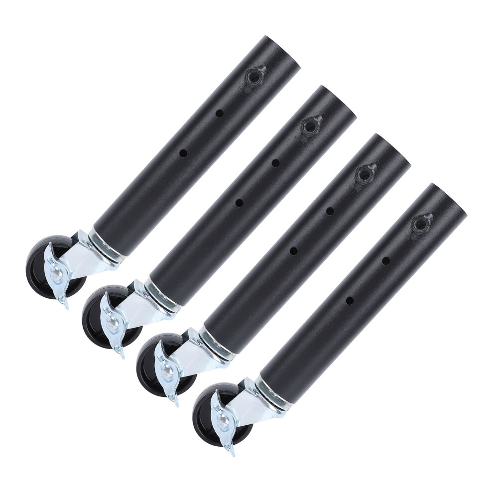 4Pcs Heavy Duty Carbon Steel Table Leg Extenders With Caster Wheels, 27Cm 8281385549090