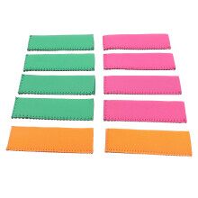 10PCS Neoprene Ice Pop Sleeves Reusable Cold Insulation Bags 4.5x15cm