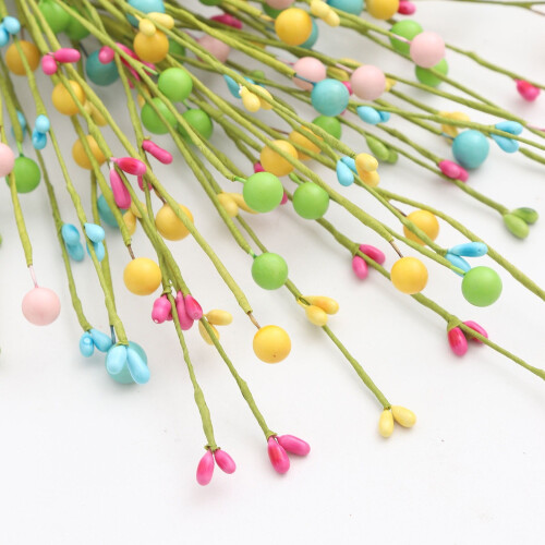 Artificial Spring Berry Beaded Picks 17 Inch 1