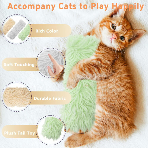 3 τεμάχια μαξιλάρια Catnip - Μαλακά και ανθεκτικά διαδραστικά παιχνίδια Kicker για 1