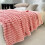 Fleece Throw Blanket Striped Plush Fuzzy50x60Inches 7