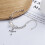 Sterling Silver Cross Pearl Double Layer Bracelet 3