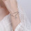 Sterling Silver Cross Pearl Double Layer Bracelet 5