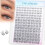 Wispy Lash Clusters, Φυσικές CC-Curly, Διαφανής Λωρίδα, 8-16mm, Σετ DIY Extensions Βλεφαρίδων 8