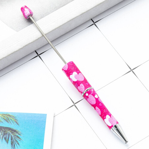 Caneta de plástico com contas, canetas de escritório, 1 unidade, multicolorida 1