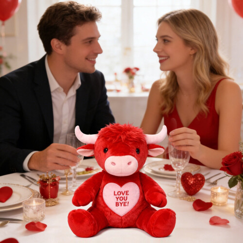 Red Highland Cow Plush Toy 25 cm 2