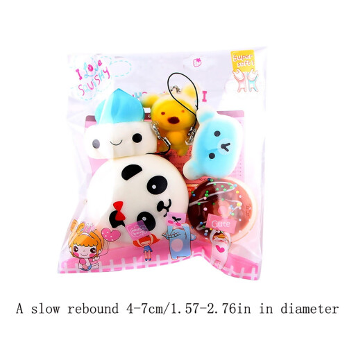 Σετ παιχνιδιών Kawaii Squishy Bread 10 τεμαχίων - Μπρελόκ για ανακούφιση από το στρες που 2