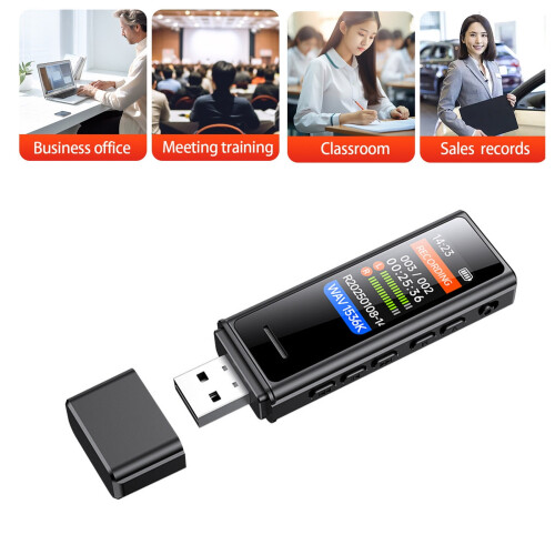 Συσκευή εγγραφής ήχου τσέπης USB με ενεργοποίηση φωνής MP3 Music Player Επαγγελματική 1