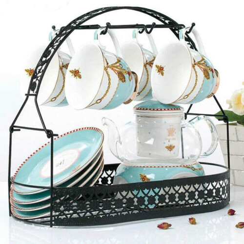 Krusholder Kaffekrusstativ Opbevaring Kaffekopholder Stativ Opvask Organizer til Sort 2