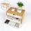 Bamboo Desktop Storage Drawer Scissors Supplies Premium for Study Bathroom white white three layer 2