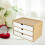 Bamboo Desktop Storage Drawer Scissors Supplies Premium for Study Bathroom white white three layer 3