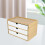 Bamboo Desktop Storage Drawer Scissors Supplies Premium for Study Bathroom white white three layer 5