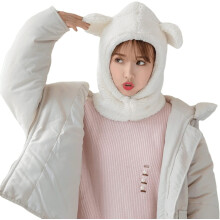 Dámska chlpatá čiapka s medvedími ušami Kawaii Sherpa Beanie - zimná teplá umelá kožušina z fleecového chlpatého chlpatého kukla,