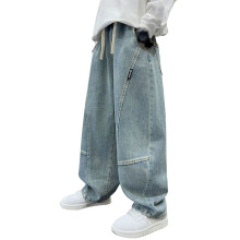 Bríste Buachaillí, Bríste Jeans Buachaillí do Pháistí Bríste Déinim Chompordach Marthanach Éadaí Scoile Ócáideacha Allamuigh do Pháistí