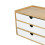 Bamboo Desktop Storage Drawer Scissors Supplies Premium for Study Bathroom white white three layer 8