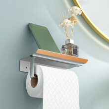 Rechthoekige toiletpapierhouder van aluminiumlegering, zilverkleurige standaard, wandgemonteerde tissuehouder, decoratief cadeau voor thuis,