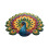 3D Peacock Floral Doormat, Αντιολισθητικό Χαλί Εισόδου 24x24 ιντσών για Εσωτερική/Εξωτερική 2