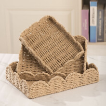 Paniers décoratifs en corde de papier de 25 cm (10 pouces) pour la maison : salon, chambre, étagère de rangement au-dessus des toilettes, table
