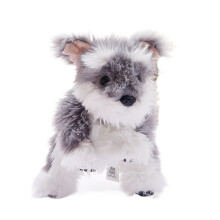 45 cm grote pluche Schnauzer in cartoonstijl, kleine hondenknuffel, troostend knuffeldier voor kinderen, verjaardagscadeau voor meisjes